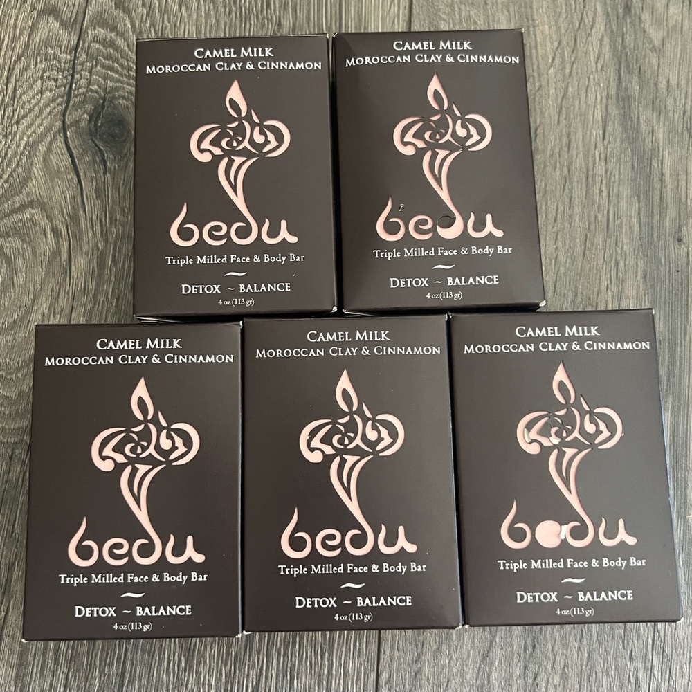 4 Bedu Camel Milk Soap Moroccan Clay & Cinnamon 4 oz Bar Soap